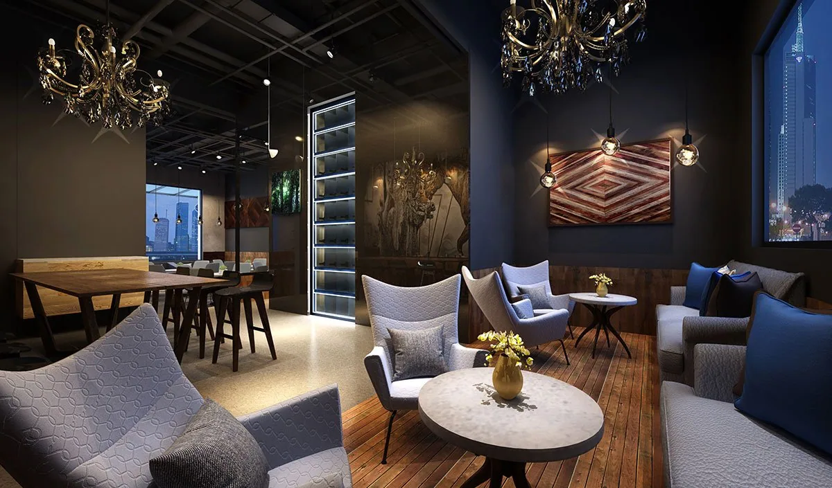 Hospitality interior — LCAIMY SIGN decorative film installation