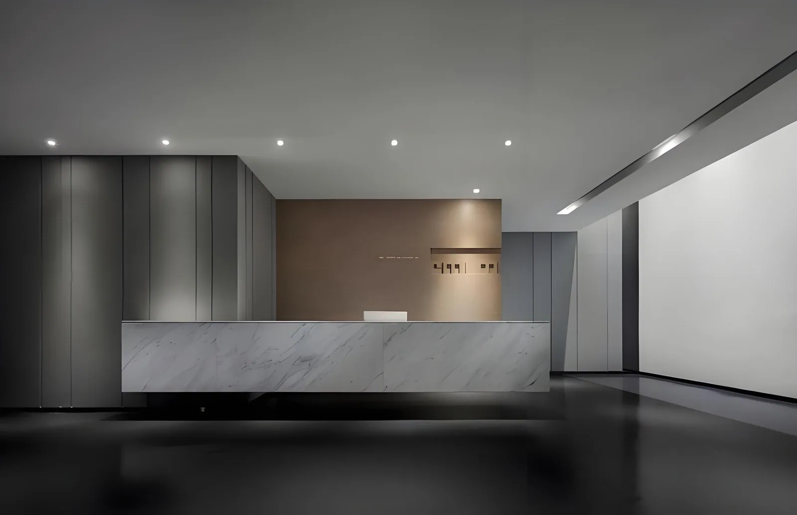 Black-and-White Silk-Root Marble: A Residential Feature Wall
